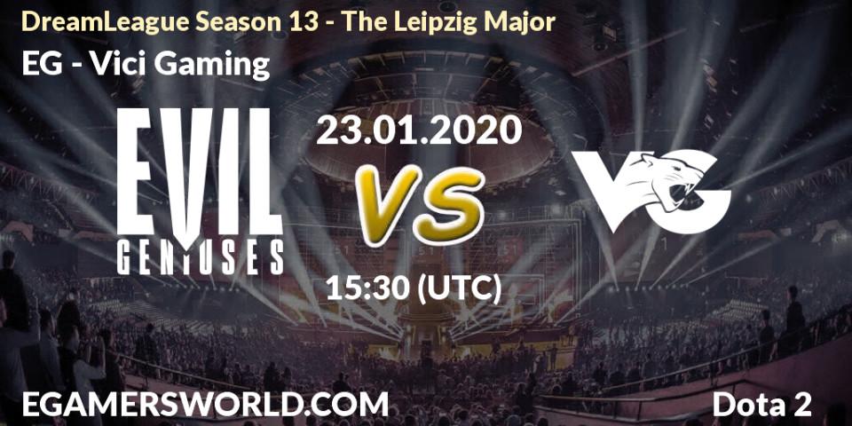 EG проти Vici Gaming: Поради щодо ставок, прогнози на матчі. 23.01.2020 at 16:25. Dota 2, DreamLeague Season 13 - The Leipzig Major