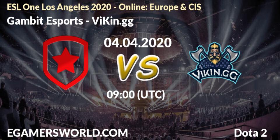 Gambit Esports проти ViKin.gg: Поради щодо ставок, прогнози на матчі. 04.04.2020 at 09:01. Dota 2, ESL One Los Angeles 2020 - Online: Europe & CIS
