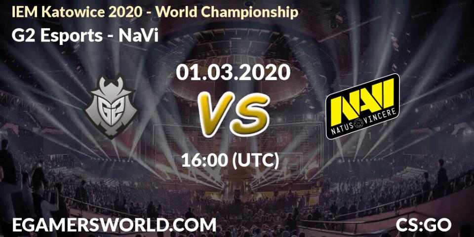 G2 Esports проти NaVi: Поради щодо ставок, прогнози на матчі. 01.03.2020 at 16:00. Counter-Strike (CS2), IEM Katowice 2020 
