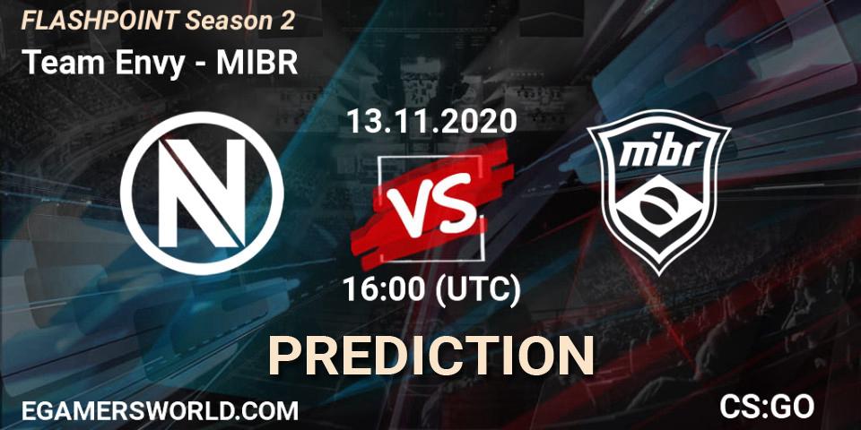 Team Envy проти MIBR: Поради щодо ставок, прогнози на матчі. 13.11.2020 at 16:00. Counter-Strike (CS2), Flashpoint Season 2