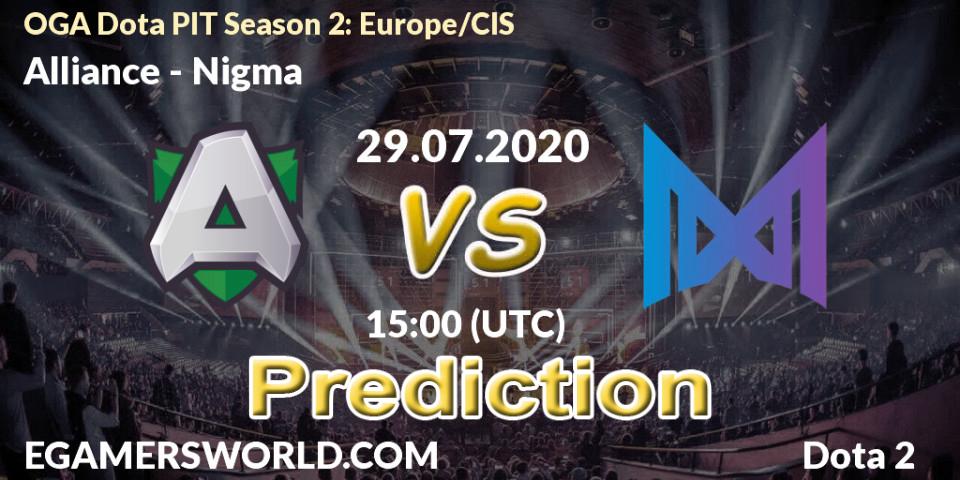 Alliance проти Nigma: Поради щодо ставок, прогнози на матчі. 29.07.2020 at 14:11. Dota 2, OGA Dota PIT Season 2: Europe/CIS