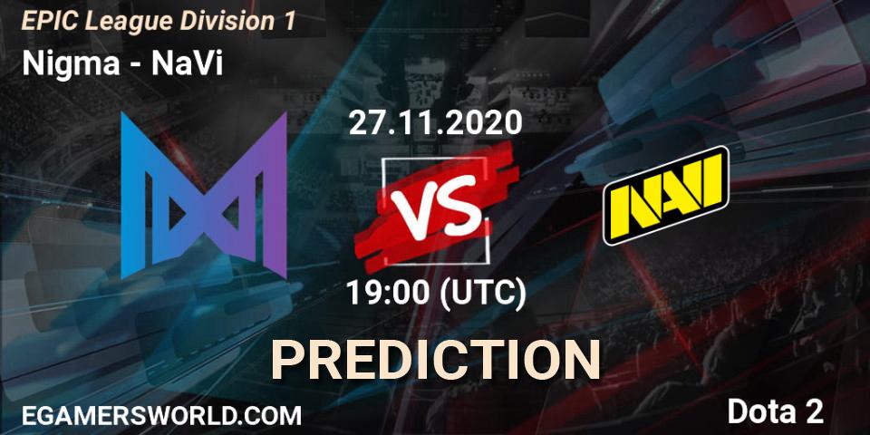 Nigma проти NaVi: Поради щодо ставок, прогнози на матчі. 27.11.2020 at 19:13. Dota 2, EPIC League Division 1