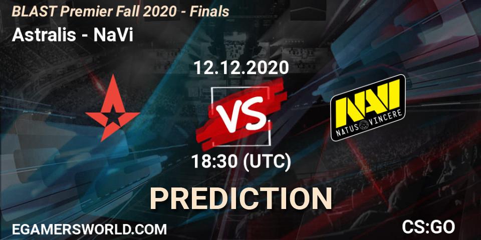 Astralis проти NaVi: Поради щодо ставок, прогнози на матчі. 12.12.2020 at 18:45. Counter-Strike (CS2), BLAST Premier Fall 2020 - Finals