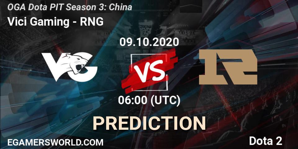Vici Gaming проти RNG: Поради щодо ставок, прогнози на матчі. 09.10.2020 at 06:00. Dota 2, OGA Dota PIT Season 3: China