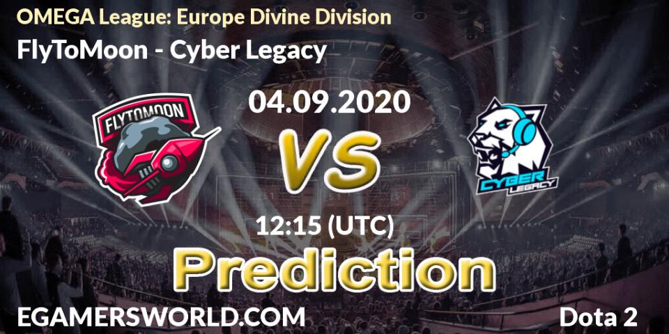 FlyToMoon проти Cyber Legacy: Поради щодо ставок, прогнози на матчі. 04.09.2020 at 12:39. Dota 2, OMEGA League: Europe Divine Division