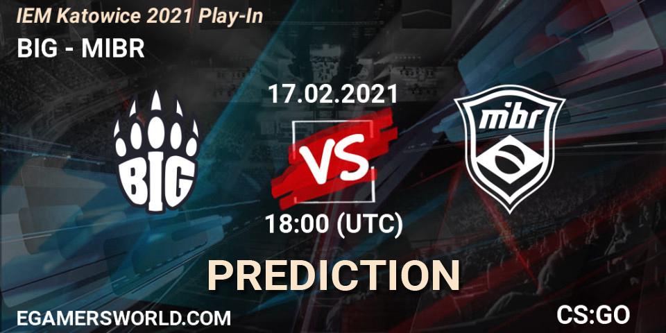 BIG проти MIBR: Поради щодо ставок, прогнози на матчі. 17.02.2021 at 18:00. Counter-Strike (CS2), IEM Katowice 2021 Play-In