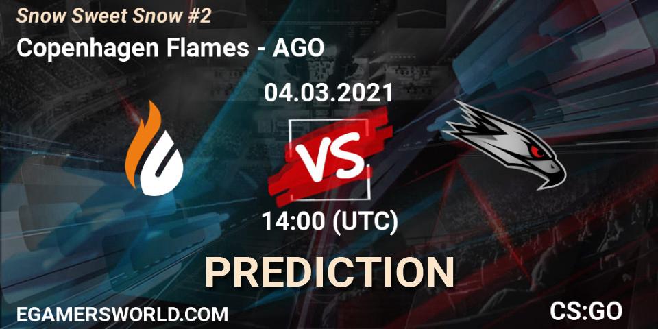 Copenhagen Flames проти AGO: Поради щодо ставок, прогнози на матчі. 04.03.2021 at 14:00. Counter-Strike (CS2), Snow Sweet Snow #2
