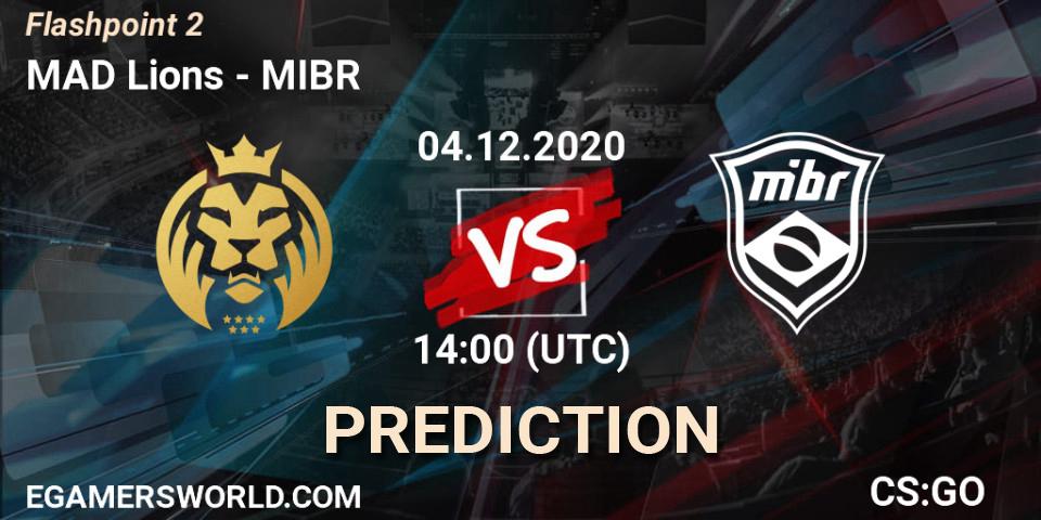 MAD Lions проти MIBR: Поради щодо ставок, прогнози на матчі. 04.12.2020 at 14:00. Counter-Strike (CS2), Flashpoint Season 2