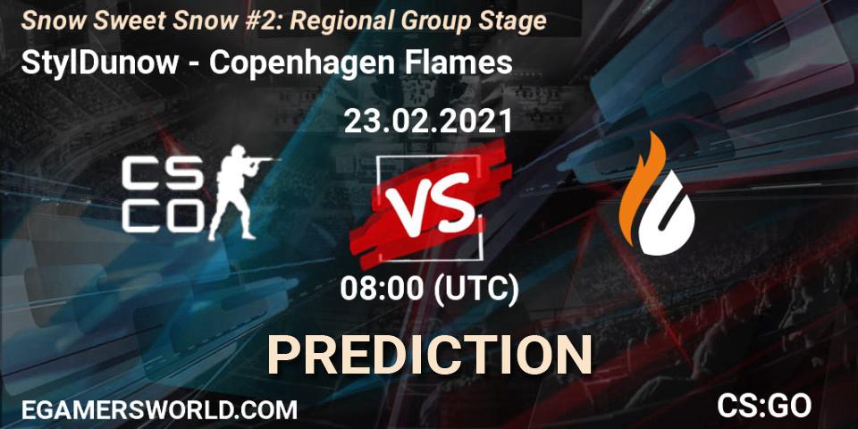 StylDunow проти Copenhagen Flames: Поради щодо ставок, прогнози на матчі. 23.02.2021 at 08:00. Counter-Strike (CS2), Snow Sweet Snow #2: Regional Group Stage