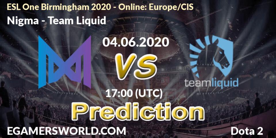 Nigma проти Team Liquid: Поради щодо ставок, прогнози на матчі. 04.06.2020 at 17:26. Dota 2, ESL One Birmingham 2020 - Online: Europe/CIS