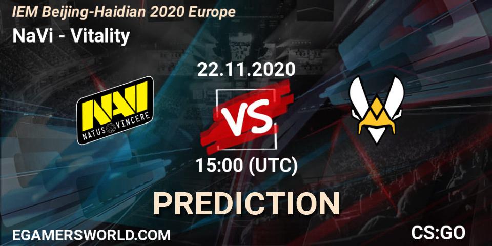 NaVi проти Vitality: Поради щодо ставок, прогнози на матчі. 22.11.2020 at 15:00. Counter-Strike (CS2), IEM Beijing-Haidian 2020 Europe