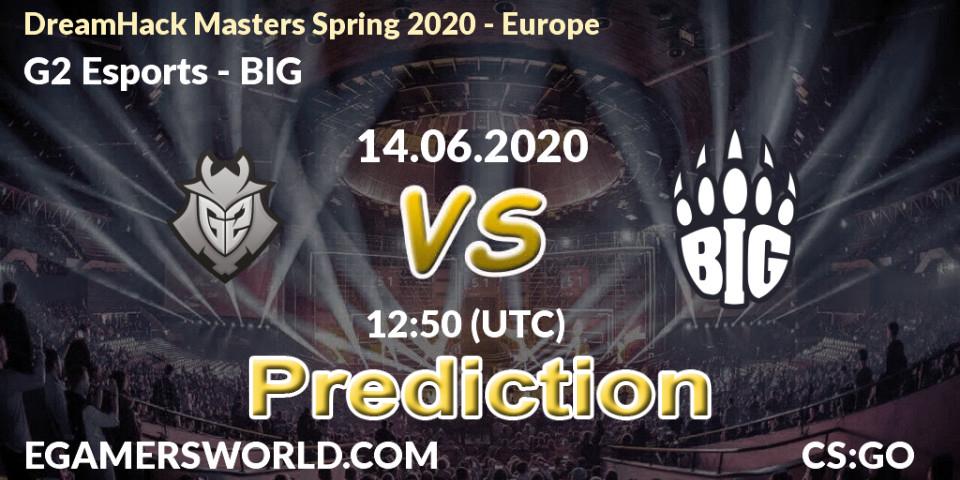 G2 Esports проти BIG: Поради щодо ставок, прогнози на матчі. 14.06.2020 at 12:50. Counter-Strike (CS2), DreamHack Masters Spring 2020 - Europe