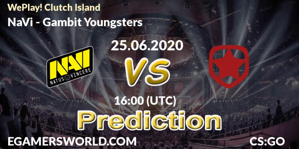 NaVi проти Gambit Youngsters: Поради щодо ставок, прогнози на матчі. 25.06.2020 at 15:00. Counter-Strike (CS2), WePlay! Clutch Island