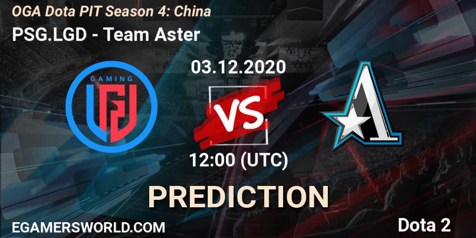 PSG.LGD проти Team Aster: Поради щодо ставок, прогнози на матчі. 03.12.2020 at 11:16. Dota 2, OGA Dota PIT Season 4: China