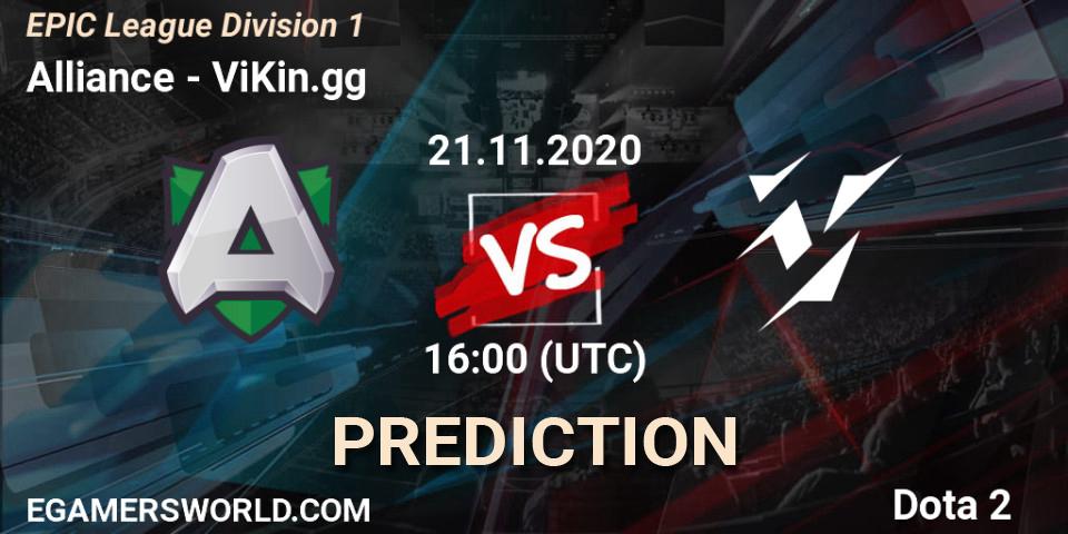 Alliance проти ViKin.gg: Поради щодо ставок, прогнози на матчі. 21.11.2020 at 16:00. Dota 2, EPIC League Division 1