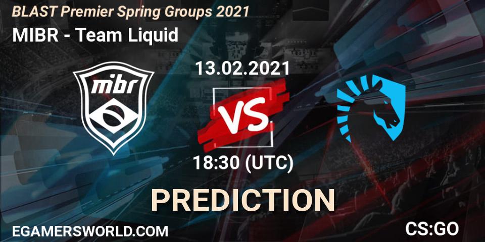 MIBR проти Team Liquid: Поради щодо ставок, прогнози на матчі. 13.02.2021 at 20:25. Counter-Strike (CS2), BLAST Premier Spring Groups 2021