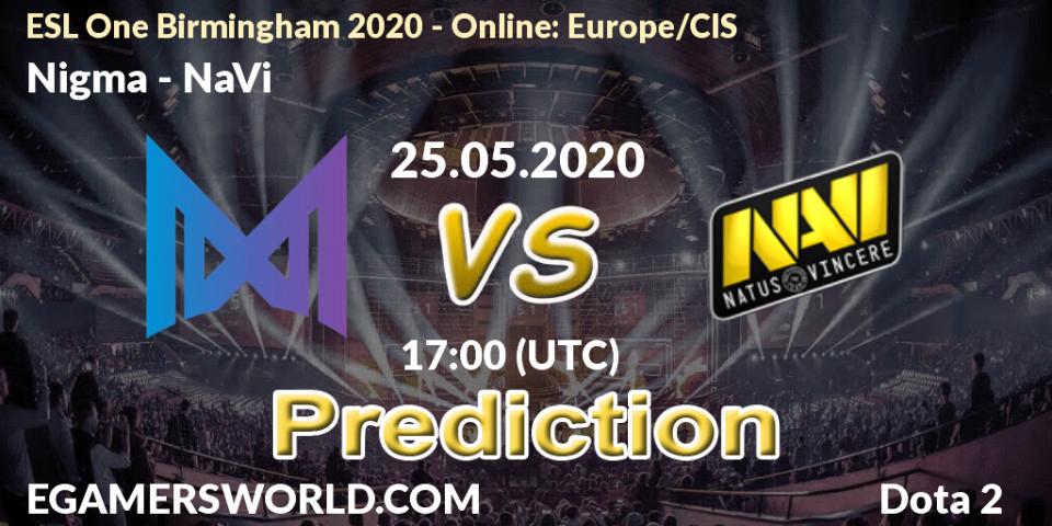 Nigma проти NaVi: Поради щодо ставок, прогнози на матчі. 25.05.2020 at 17:09. Dota 2, ESL One Birmingham 2020 - Online: Europe/CIS