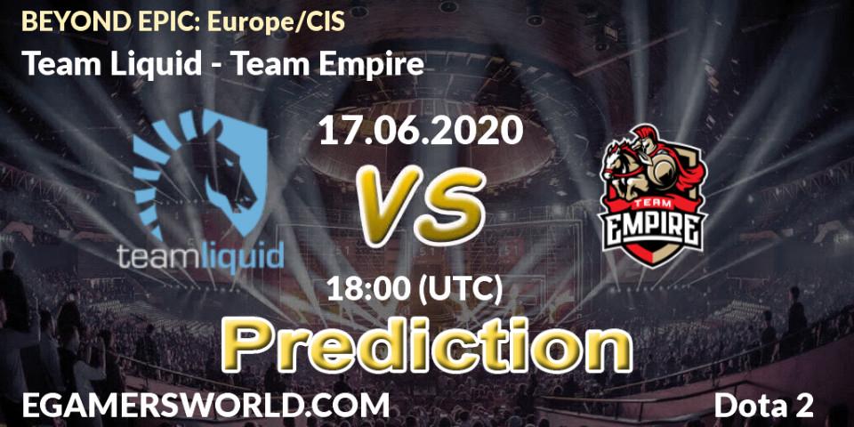 Team Liquid проти Team Empire: Поради щодо ставок, прогнози на матчі. 17.06.2020 at 16:44. Dota 2, BEYOND EPIC: Europe/CIS