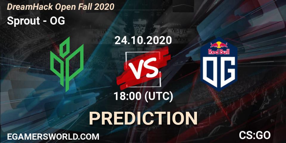 Sprout проти OG: Поради щодо ставок, прогнози на матчі. 24.10.2020 at 18:00. Counter-Strike (CS2), DreamHack Open Fall 2020