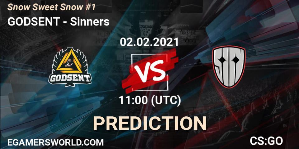 GODSENT проти Sinners: Поради щодо ставок, прогнози на матчі. 02.02.2021 at 11:05. Counter-Strike (CS2), Snow Sweet Snow #1