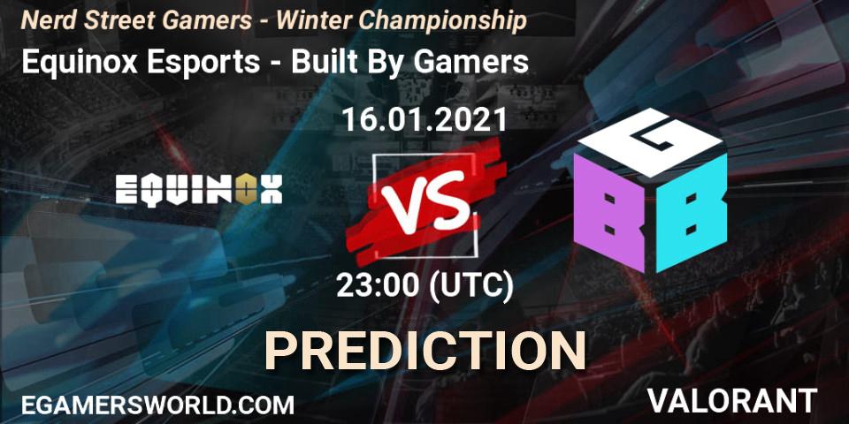 Equinox Esports проти Built By Gamers: Поради щодо ставок, прогнози на матчі. 16.01.2021 at 22:45. VALORANT, Nerd Street Gamers - Winter Championship