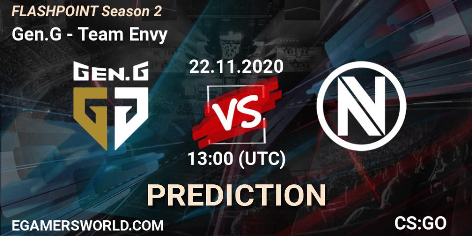 Gen.G проти Team Envy: Поради щодо ставок, прогнози на матчі. 22.11.2020 at 16:55. Counter-Strike (CS2), Flashpoint Season 2