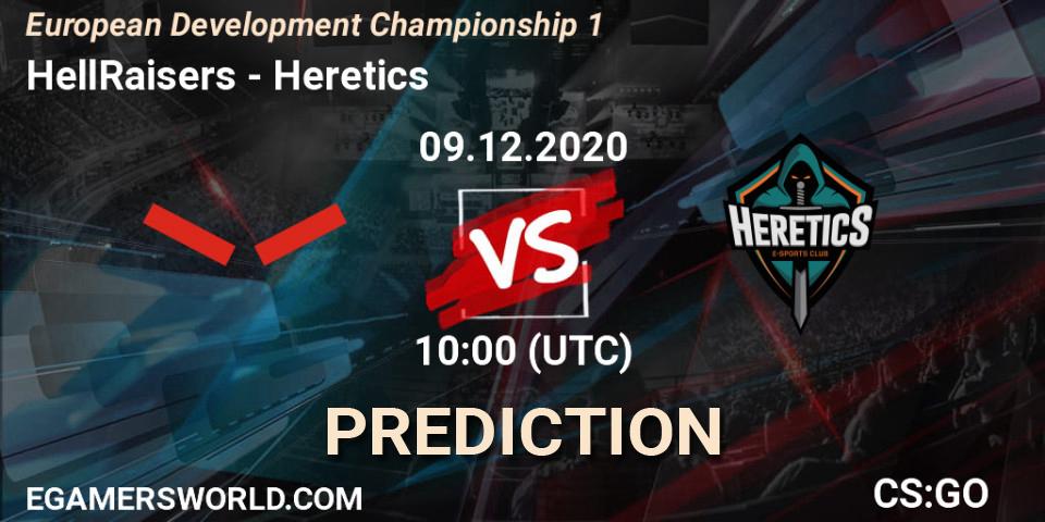 HellRaisers проти Heretics: Поради щодо ставок, прогнози на матчі. 09.12.2020 at 11:30. Counter-Strike (CS2), European Development Championship 1