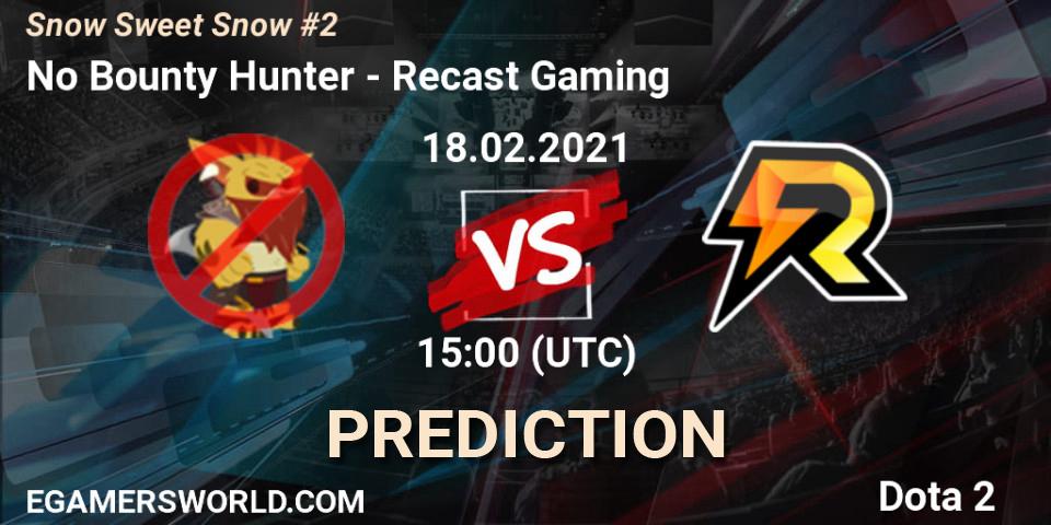 No Bounty Hunter проти Recast Gaming: Поради щодо ставок, прогнози на матчі. 18.02.2021 at 14:57. Dota 2, Snow Sweet Snow #2