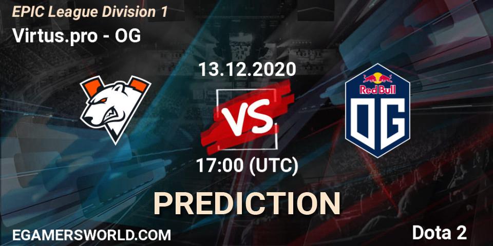 Virtus.pro проти OG: Поради щодо ставок, прогнози на матчі. 13.12.2020 at 17:34. Dota 2, EPIC League Division 1