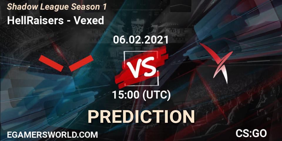 HellRaisers проти Vexed: Поради щодо ставок, прогнози на матчі. 06.02.2021 at 15:00. Counter-Strike (CS2), Shadow League Season 1