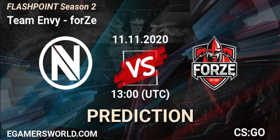Team Envy проти forZe: Поради щодо ставок, прогнози на матчі. 10.11.2020 at 13:30. Counter-Strike (CS2), Flashpoint Season 2