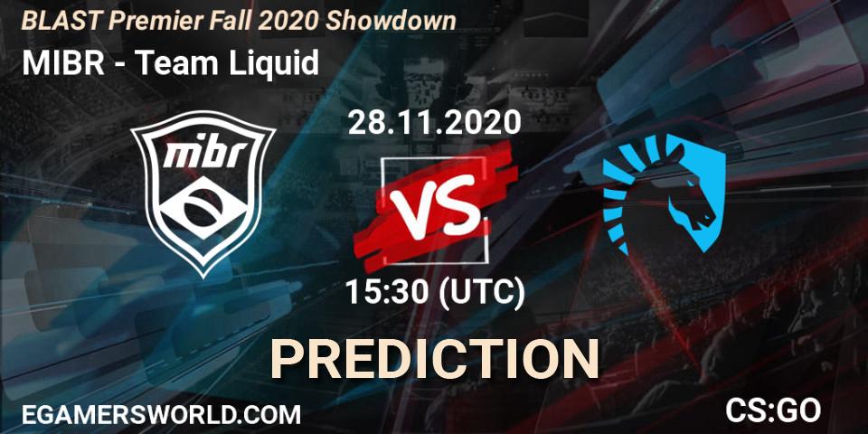 MIBR проти Team Liquid: Поради щодо ставок, прогнози на матчі. 28.11.2020 at 15:30. Counter-Strike (CS2), BLAST Premier Fall 2020 Showdown