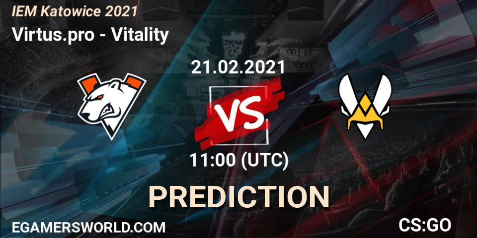 Virtus.pro проти Vitality: Поради щодо ставок, прогнози на матчі. 21.02.2021 at 11:00. Counter-Strike (CS2), IEM Katowice 2021