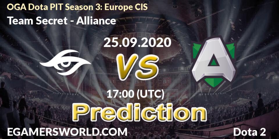 Team Secret проти Alliance: Поради щодо ставок, прогнози на матчі. 25.09.2020 at 16:43. Dota 2, OGA Dota PIT Season 3: Europe CIS