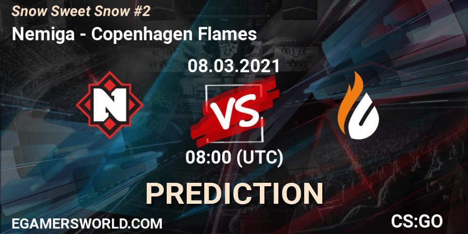 Nemiga проти Copenhagen Flames: Поради щодо ставок, прогнози на матчі. 08.03.2021 at 08:00. Counter-Strike (CS2), Snow Sweet Snow #2