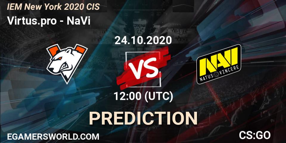 Virtus.pro проти NaVi: Поради щодо ставок, прогнози на матчі. 24.10.2020 at 12:00. Counter-Strike (CS2), IEM New York 2020 CIS