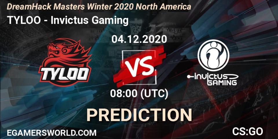 TYLOO проти Invictus Gaming: Поради щодо ставок, прогнози на матчі. 04.12.2020 at 08:00. Counter-Strike (CS2), DreamHack Masters Winter 2020 Asia