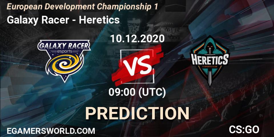 Galaxy Racer проти Heretics: Поради щодо ставок, прогнози на матчі. 10.12.2020 at 11:00. Counter-Strike (CS2), European Development Championship 1