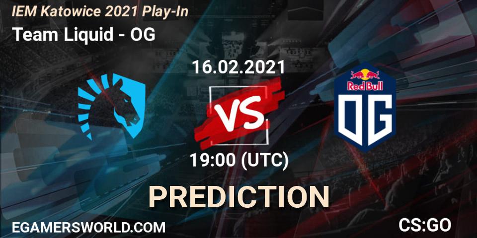 Team Liquid проти OG: Поради щодо ставок, прогнози на матчі. 16.02.2021 at 19:00. Counter-Strike (CS2), IEM Katowice 2021 Play-In