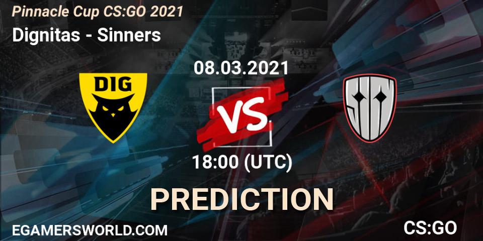 Dignitas проти Sinners: Поради щодо ставок, прогнози на матчі. 08.03.2021 at 18:00. Counter-Strike (CS2), Pinnacle Cup #1
