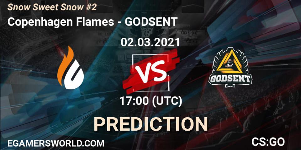 Copenhagen Flames проти GODSENT: Поради щодо ставок, прогнози на матчі. 02.03.2021 at 17:00. Counter-Strike (CS2), Snow Sweet Snow #2