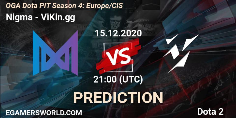 Nigma проти ViKin.gg: Поради щодо ставок, прогнози на матчі. 15.12.2020 at 19:51. Dota 2, OGA Dota PIT Season 4: Europe/CIS