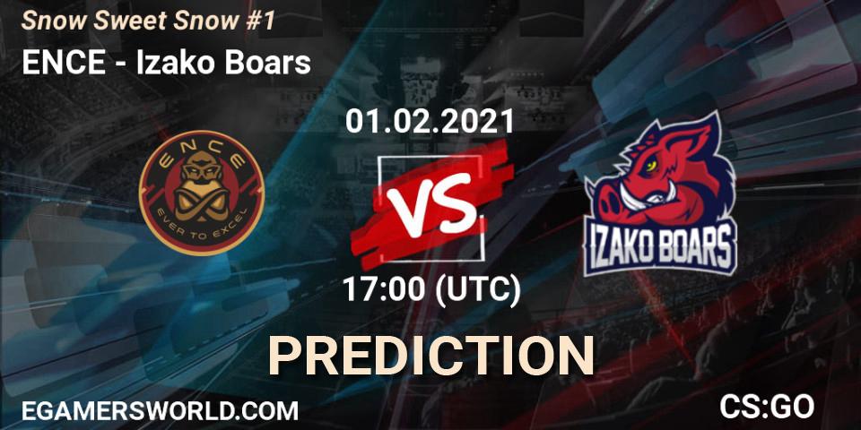 ENCE проти Izako Boars: Поради щодо ставок, прогнози на матчі. 01.02.2021 at 17:55. Counter-Strike (CS2), Snow Sweet Snow #1