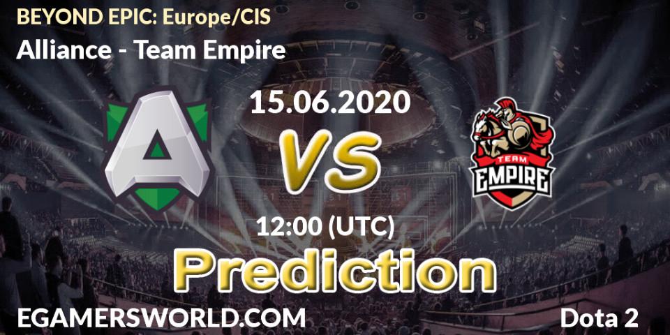 Alliance проти Team Empire: Поради щодо ставок, прогнози на матчі. 15.06.2020 at 12:16. Dota 2, BEYOND EPIC: Europe/CIS
