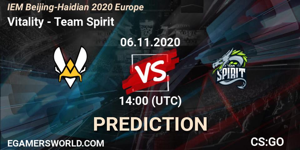 Vitality проти Team Spirit: Поради щодо ставок, прогнози на матчі. 06.11.2020 at 14:00. Counter-Strike (CS2), IEM Beijing-Haidian 2020 Europe
