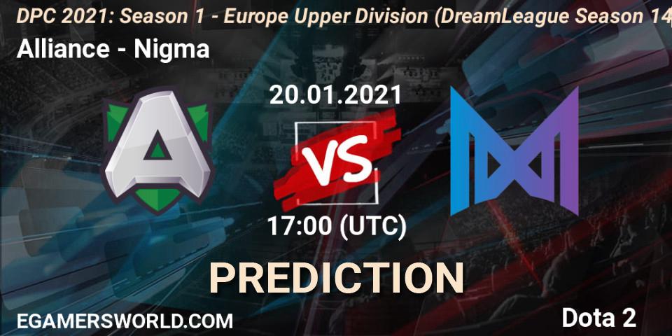 Alliance проти Nigma: Поради щодо ставок, прогнози на матчі. 20.01.2021 at 16:55. Dota 2, DPC 2021: Season 1 - Europe Upper Division (DreamLeague Season 14)