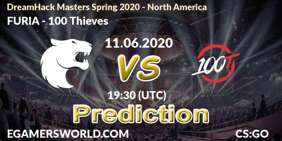 FURIA проти 100 Thieves: Поради щодо ставок, прогнози на матчі. 11.06.2020 at 19:20. Counter-Strike (CS2), DreamHack Masters Spring 2020 - North America