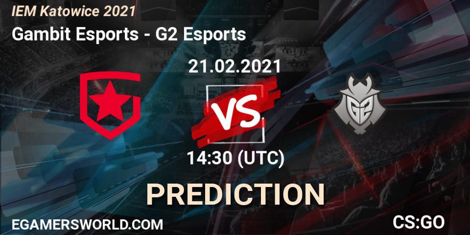 Gambit Esports проти G2 Esports: Поради щодо ставок, прогнози на матчі. 21.02.2021 at 14:30. Counter-Strike (CS2), IEM Katowice 2021