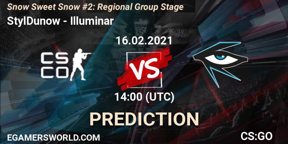 StylDunow проти Illuminar: Поради щодо ставок, прогнози на матчі. 16.02.2021 at 14:00. Counter-Strike (CS2), Snow Sweet Snow #2: Regional Group Stage