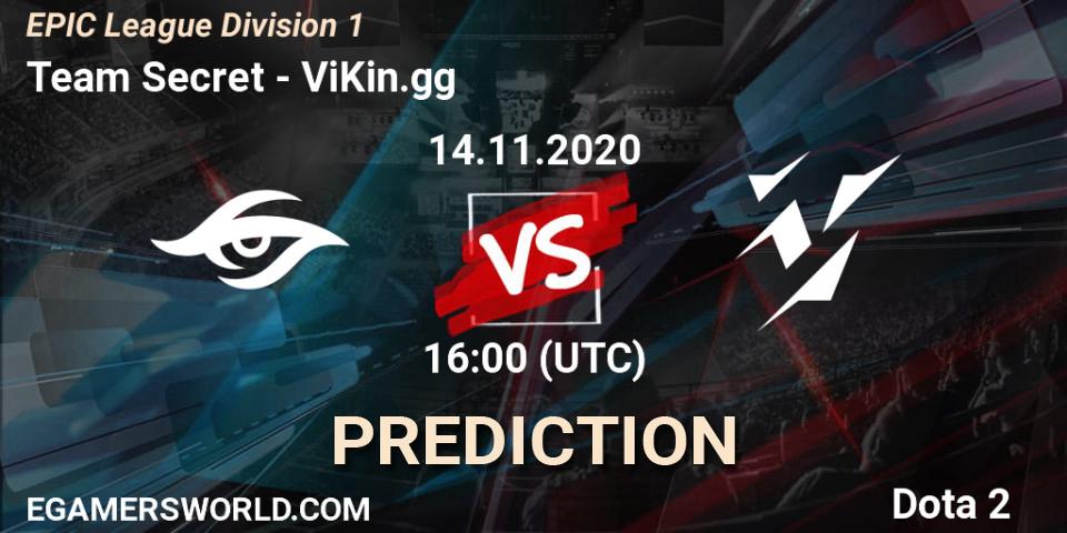 Team Secret проти ViKin.gg: Поради щодо ставок, прогнози на матчі. 14.11.2020 at 16:11. Dota 2, EPIC League Division 1